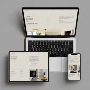 Email marketing campaign displayed across laptop, tablet, and smartphone devices